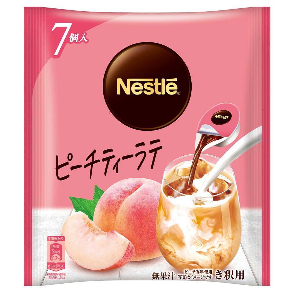 Amazon.co.jp: ネスレ ポーション ピーチティーラテ 7個,袋,アイス